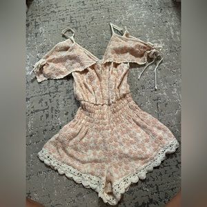 Embroidered summer romper